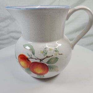 Ceramic Pottery Pitcher SAVOIR VIVRE Luscious Peach Cherry Fruit